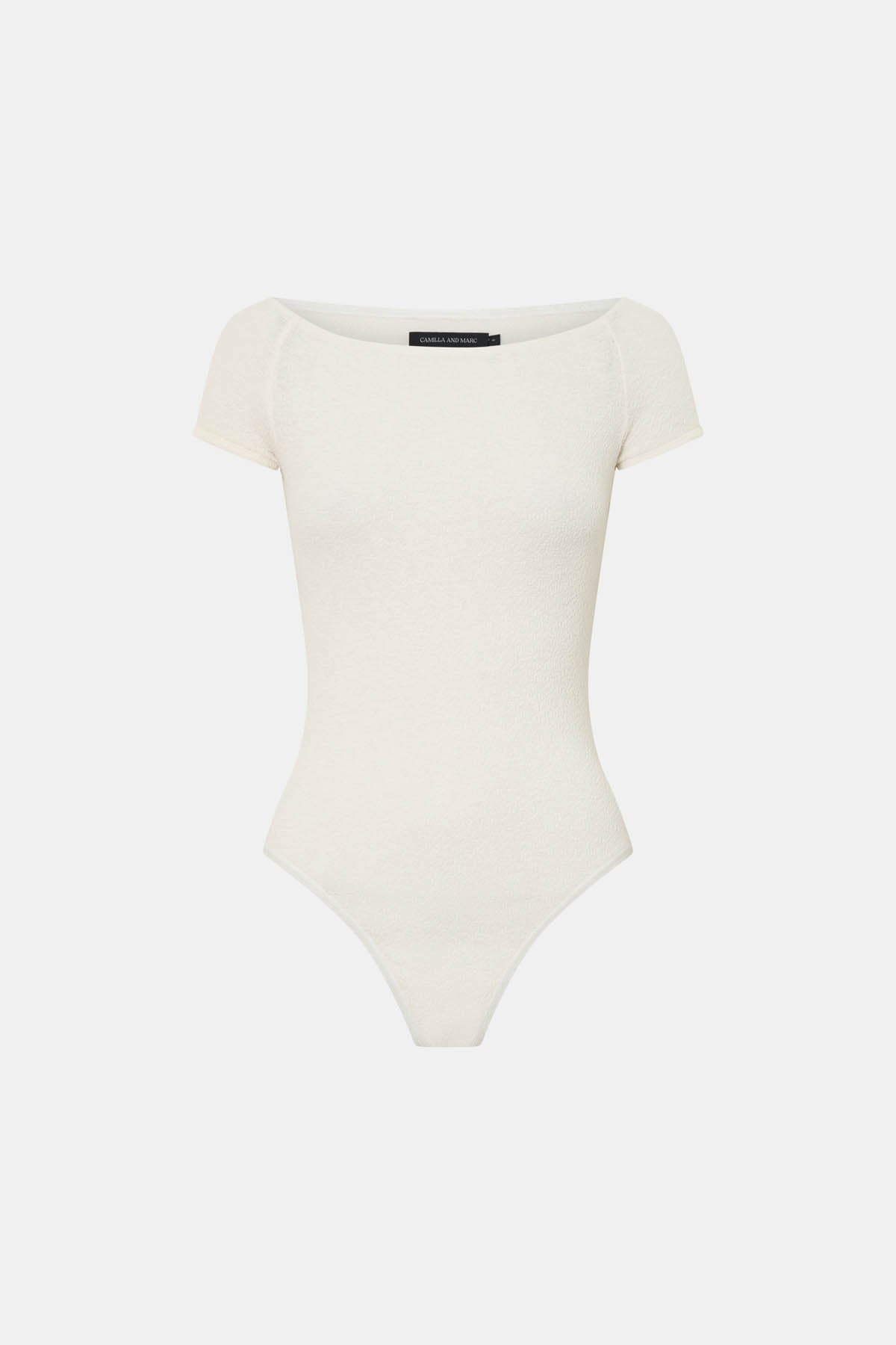Ghost view CAMILLA AND MARC Cali Off The Shoulder Bodysuit in soft white.