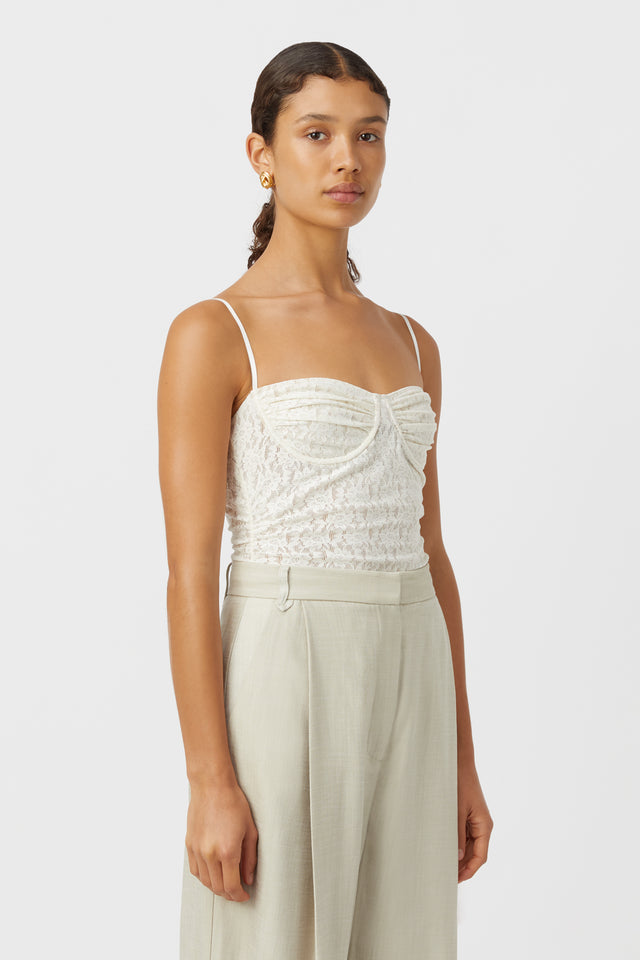 Camille Lace Bodysuit in Cream CAMILLA AND MARC C M