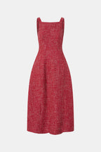 Carmine Scoop Back Midi Dress