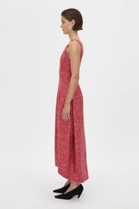 Carmine Scoop Back Midi Dress