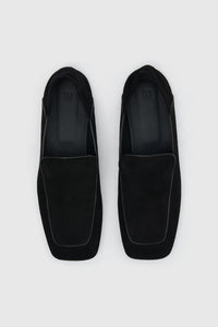 Carolyn Loafer - CAMILLA AND MARC Carolyn square toe slip-on loafer in black Italian leather