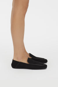 Carolyn Loafer - CAMILLA AND MARC Carolyn square toe slip-on loafer in black Italian leather
