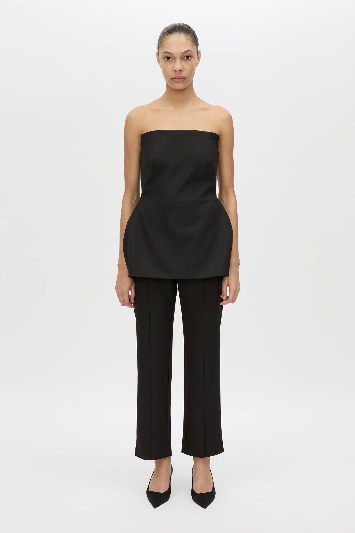Cassie Bodice Top - CAMILLA AND MARC Cassie tailored black strapless bodice top with internal bodice
