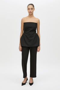 Cassie Bodice Top - CAMILLA AND MARC Cassie tailored black strapless bodice top with internal bodice