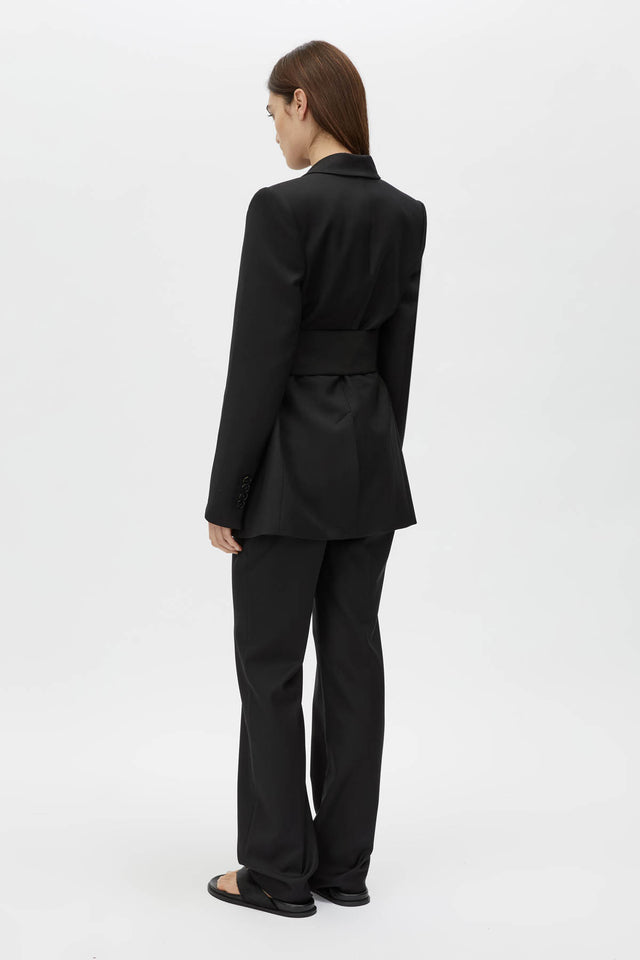 Cincture Wool Blazer in Black CAMILLA AND MARC® C&M