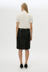 Contour Leather Skirt