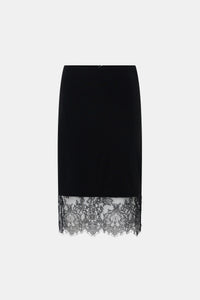 Cora Lace Trim Pencil Skirt