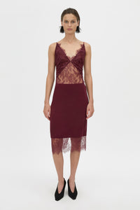 Cora Lace Trim Pencil Skirt