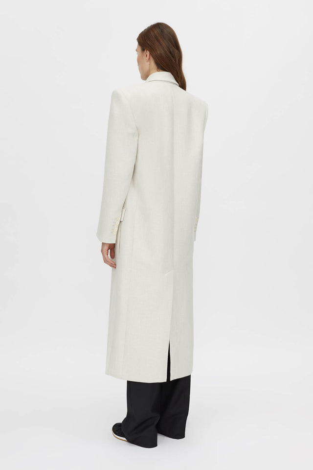 Corbett Double Breasted Coat in Stone White CAMILLA AND MARC
