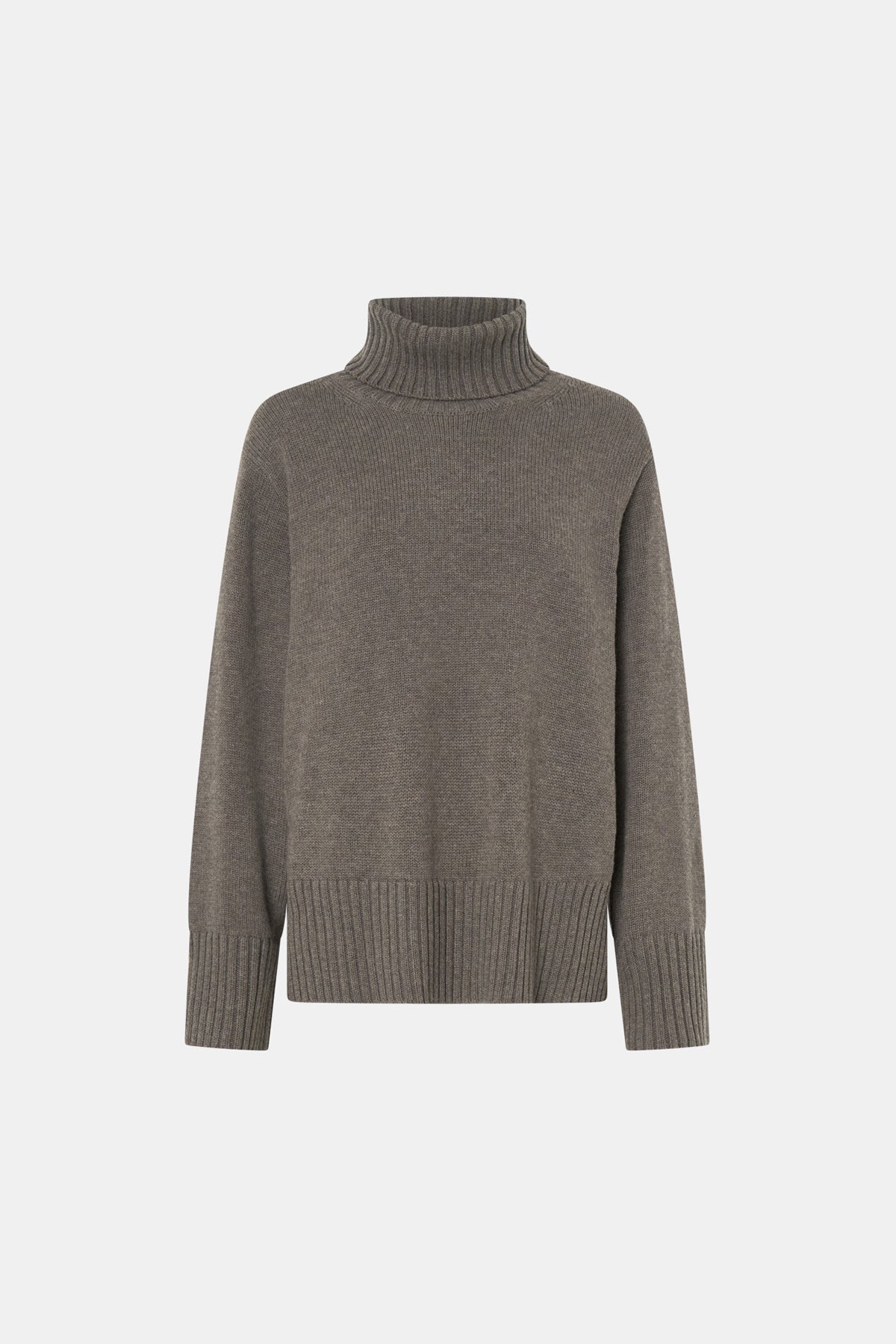 Crawford Knit Roll Neck Sweater in Squirrel - CAMILLA AND MARC® C&M