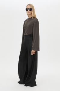 Dakota Long Sleeve Top - CAMILLA AND MARC Dakota long sleeve relaxed top in charcoal grey