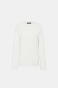 Ghost view CAMILLA AND MARC Dakota long sleeve top in soft white.