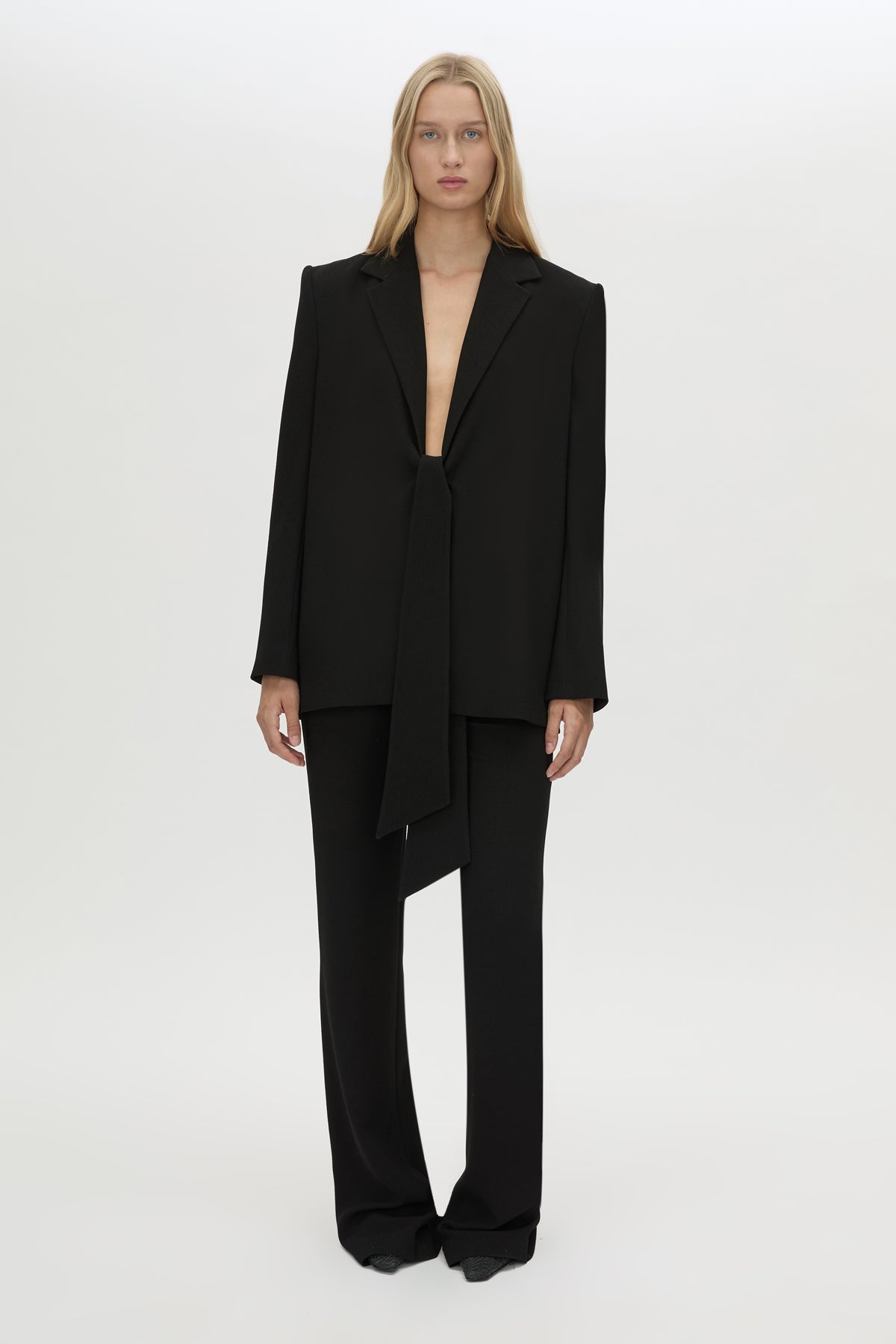Front-styled view CAMILLA AND MARC Darien Blazer in black.