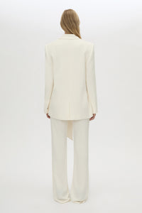 Back view CAMILLA AND MARC Darien Blazer in cream.
