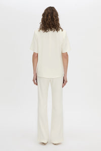 Back view CAMILLA AND MARC Darien pant in cream.