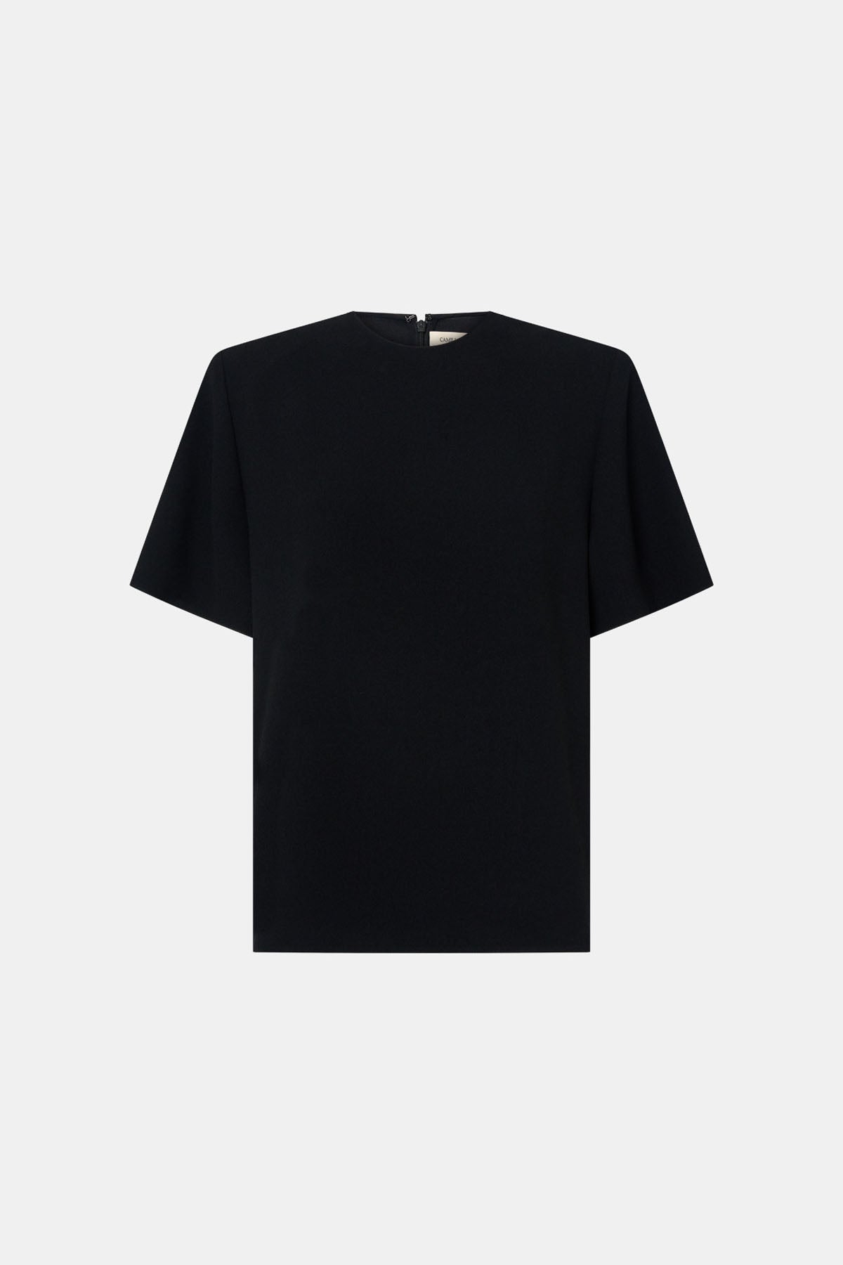 Ghost view CAMILLA AND MARC Darien short sleeve top in black.