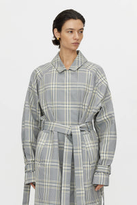 Delta Plaid Trench