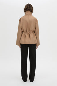 Back view CAMILLA AND MARC Devon soft gathered anorak in rosewood.