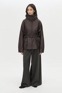 Drea Puffer Jacket - CAMILLA AND MARC Drea funnel neck puffer jacket in espresso brown