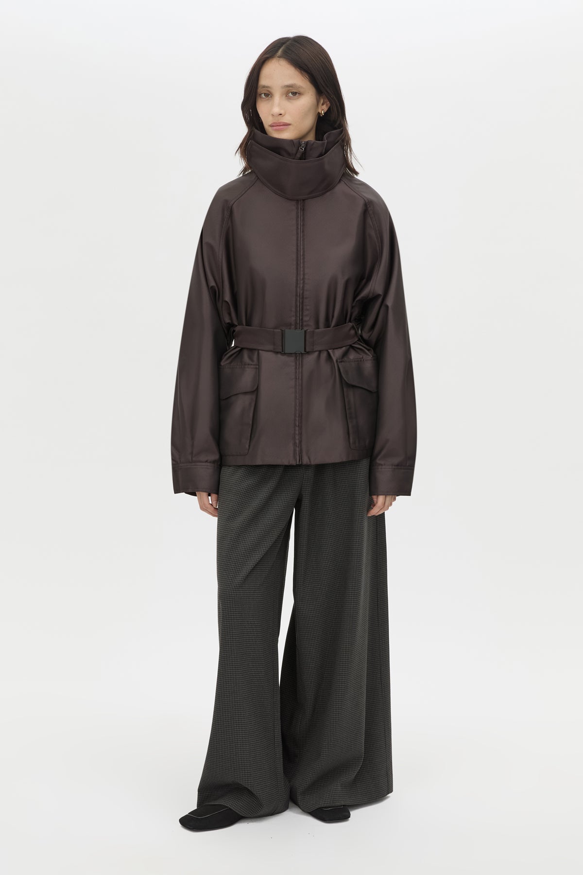 Drea Puffer Jacket - CAMILLA AND MARC Drea funnel neck puffer jacket in espresso brown