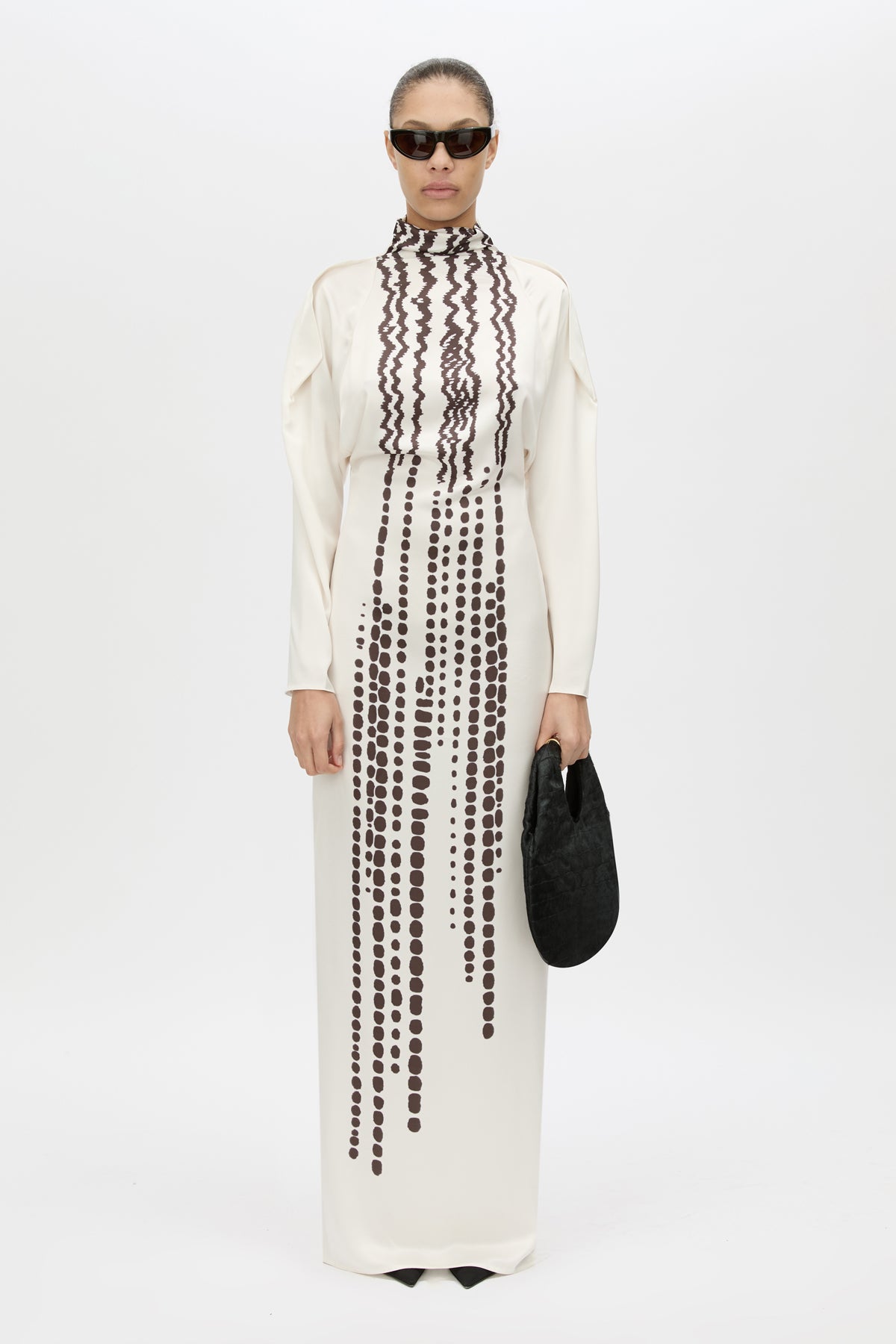 camilla and marc long sleeve dress Ravine Draped Sleeve Dress in Black