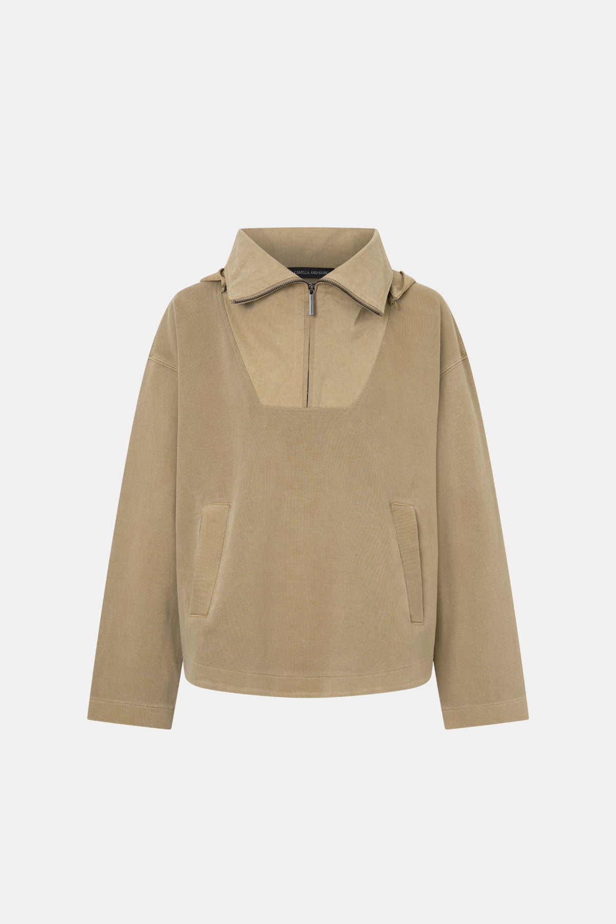Ghost view CAMILLA AND MARC Eira hooded pullover in oyster.