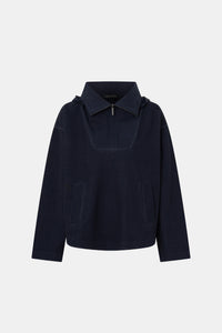 Ghost view CAMILLA AND MARC Eira hooded pullover in navy.