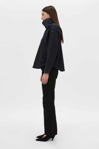 Side view CAMILLA AND MARC Eira hooded pullover in navy.