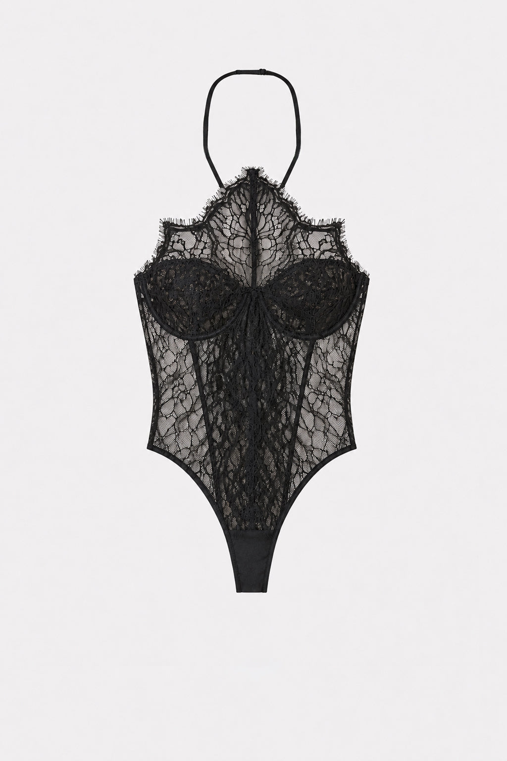 Ghost view CAMILLA AND MARC Elaris lace bodysuit in black.