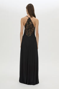Back view CAMILLA AND MARC Elaris maxi dress in black.