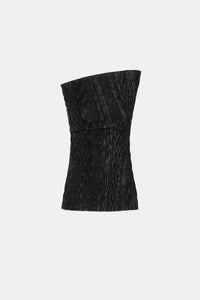 Ghost view CAMILLA AND MARC Elise Top in Black with sculpted fit, off‑shoulder design and side hem splits.