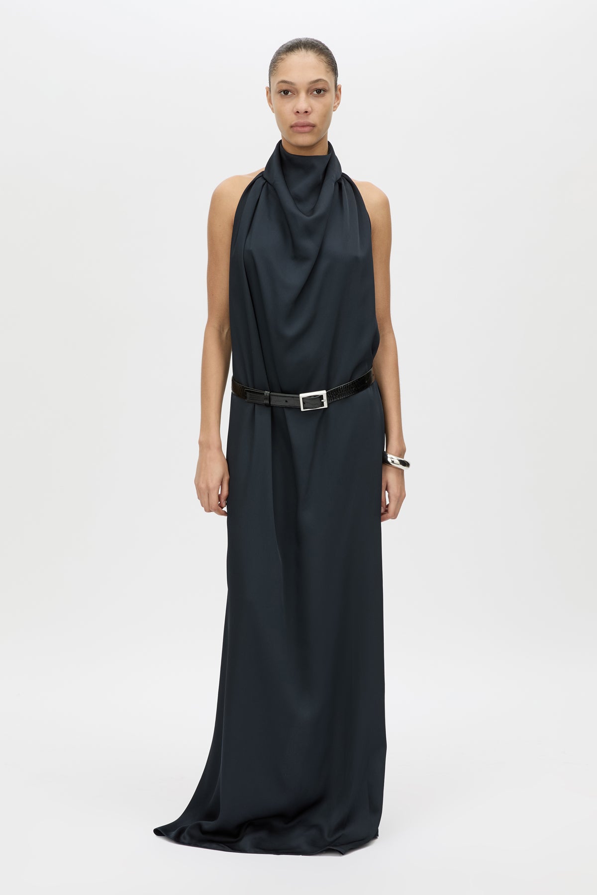 Elowyn Halter Maxi Dress - CAMILLA AND MARC Elowyn low-back halter neck sleeveless maxi dress in french navy