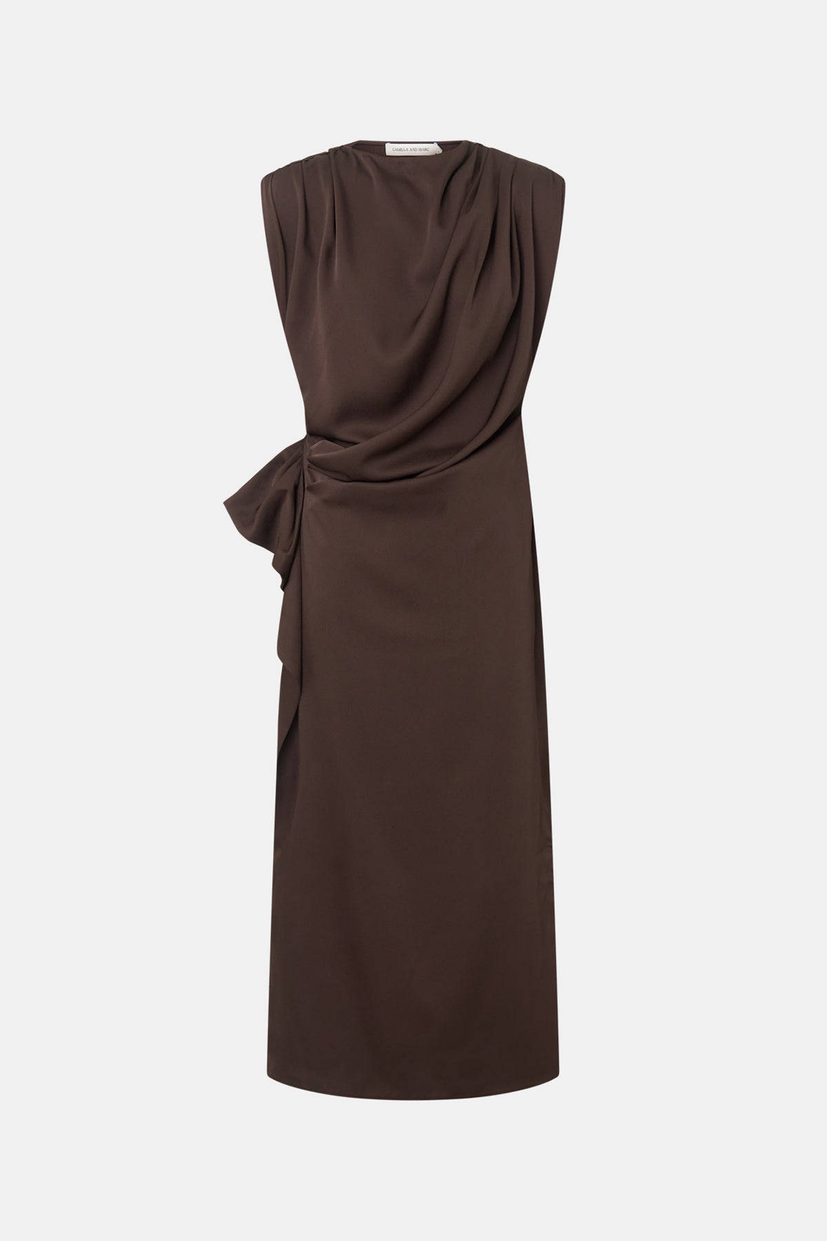Elowyn Drape Detail Midi Dress