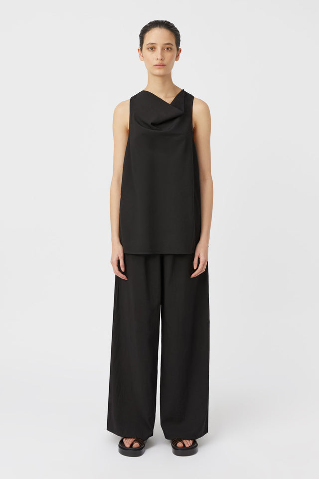 Essence Cowl Neck Top in Black CAMILLA AND MARC® C&M