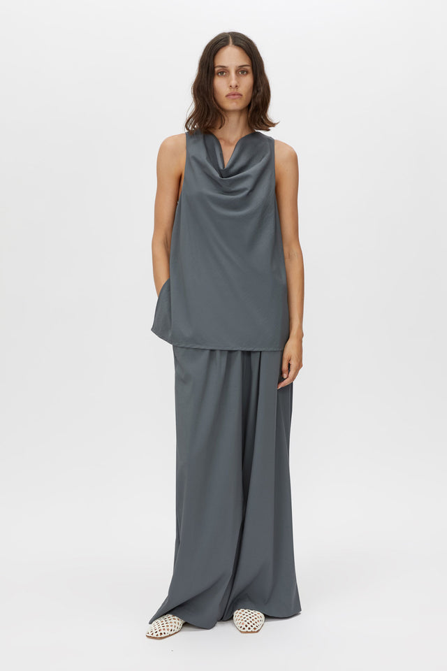 Verdusa Women's Knot Tie Shoulder Sleeveless Ruched Crop