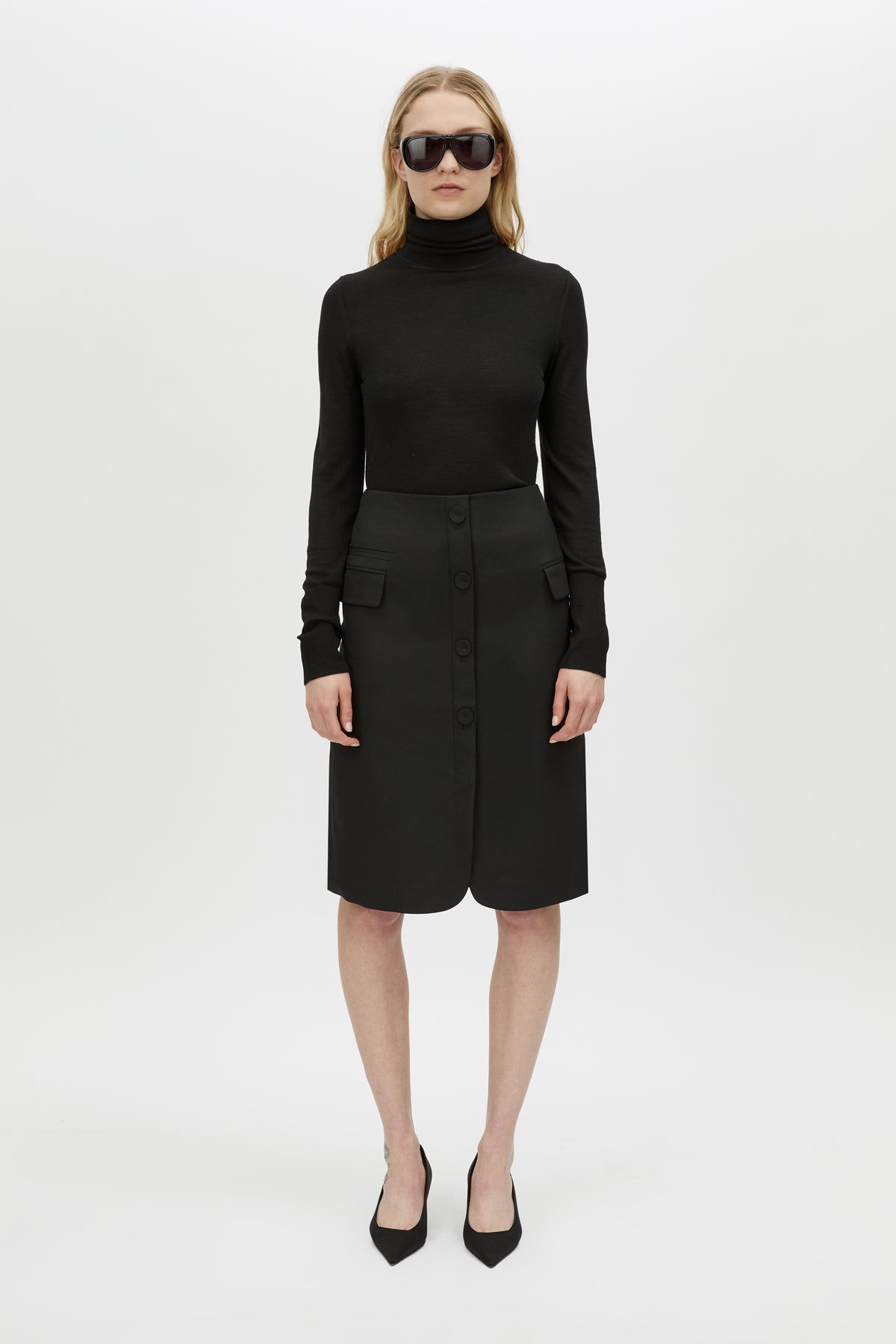 Floret Tailored Midi Skirt