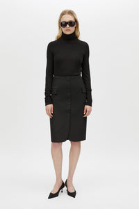 Floret Tailored Midi Skirt