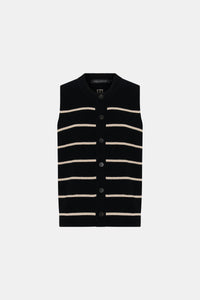 Gale Button Up Sleeveless Cardigan