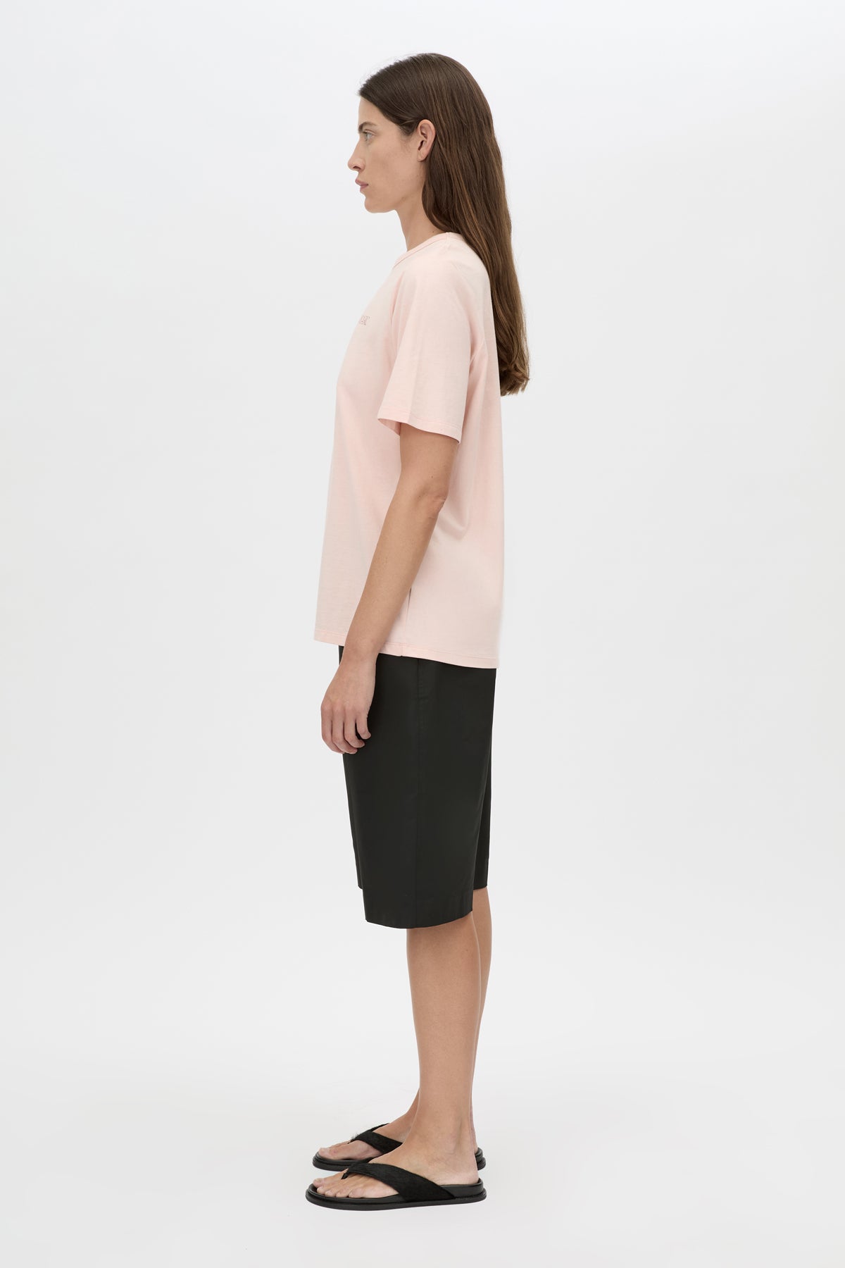 Ghiberti Logo Tee - CAMILLA AND MARC Ghiberti pink relaxed short-sleeve t-shirt with ribbed crew neckline and light plas