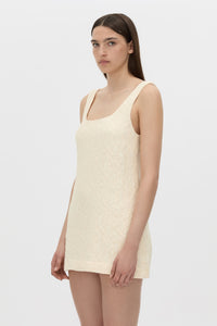Cropped view CAMILLA AND MARC Gracia mini dress in cream.