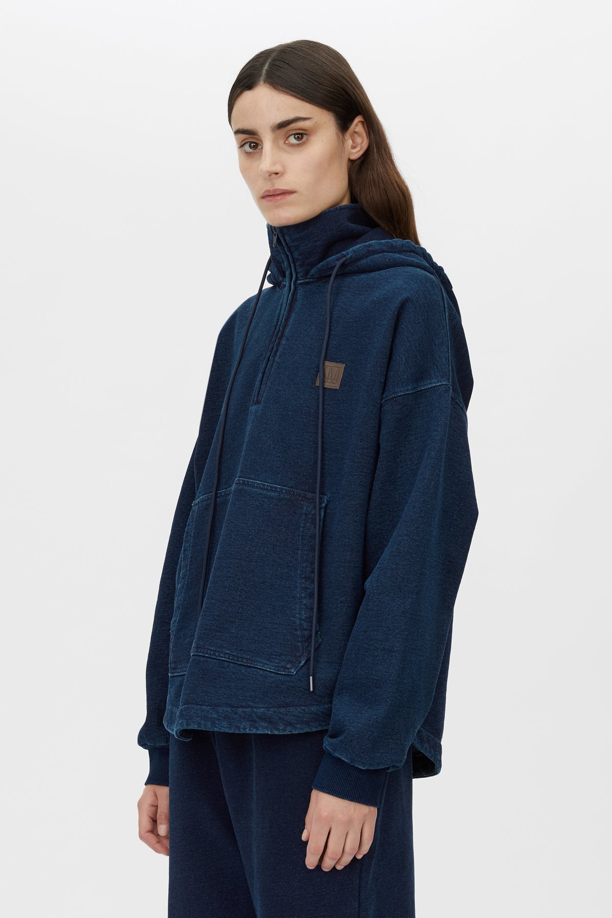 Gravitas Zip Up Denim Yarn Hoodie
