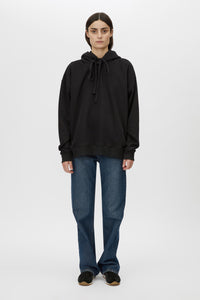 Grid Flocking Logo Hoodie