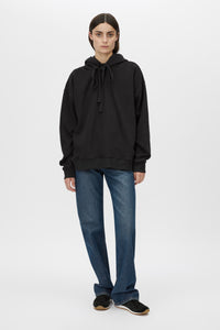 Grid Flocking Logo Hoodie