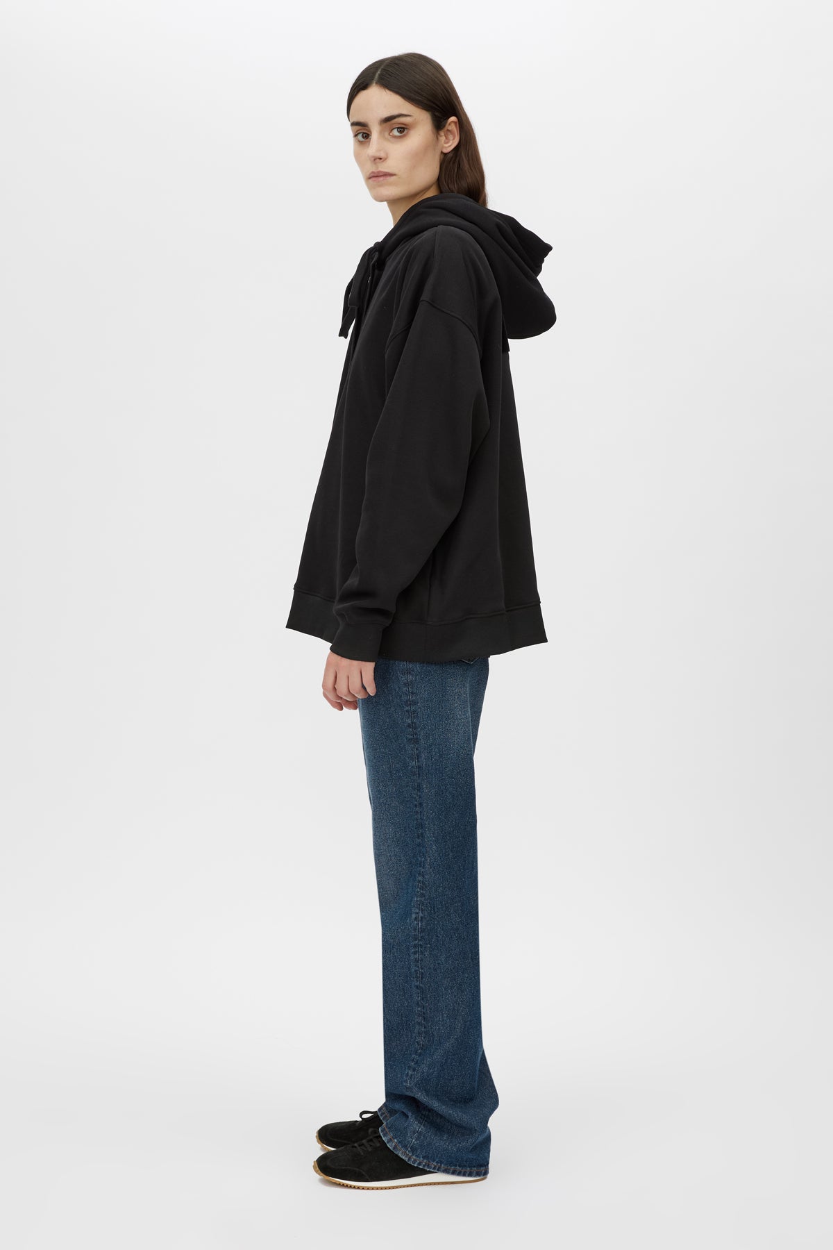 Grid Flocking Logo Hoodie