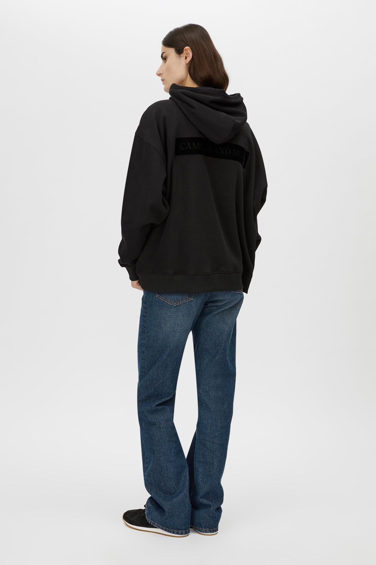 Grid Flocking Logo Hoodie