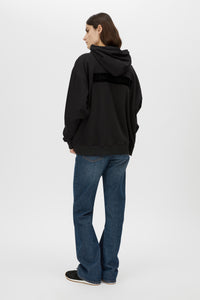 Grid Flocking Logo Hoodie