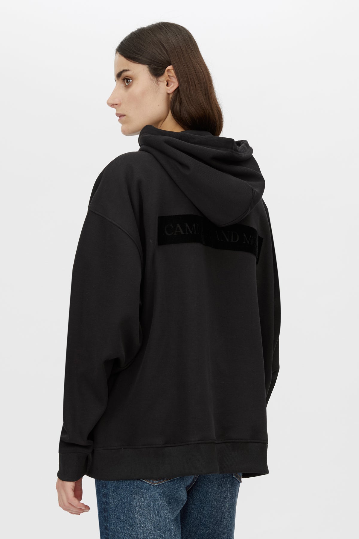 Grid Flocking Logo Hoodie