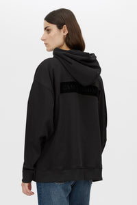 Grid Flocking Logo Hoodie