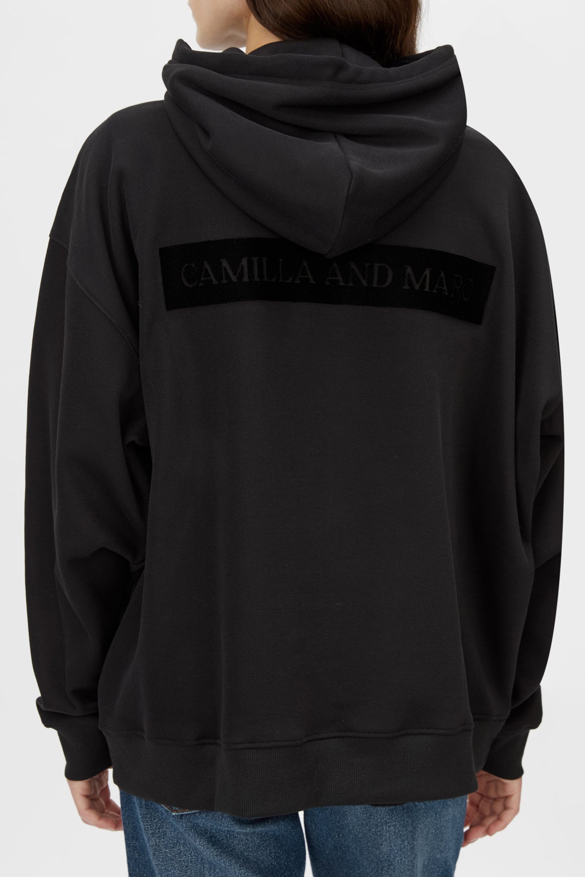 Grid Flocking Logo Hoodie