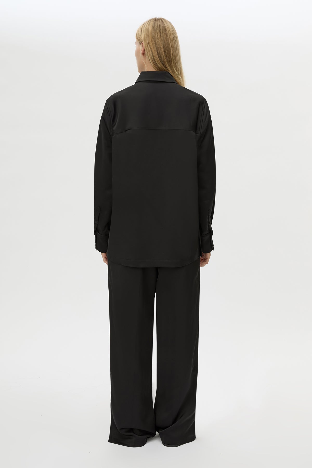 Ground Satin Long Sleeve Shirt